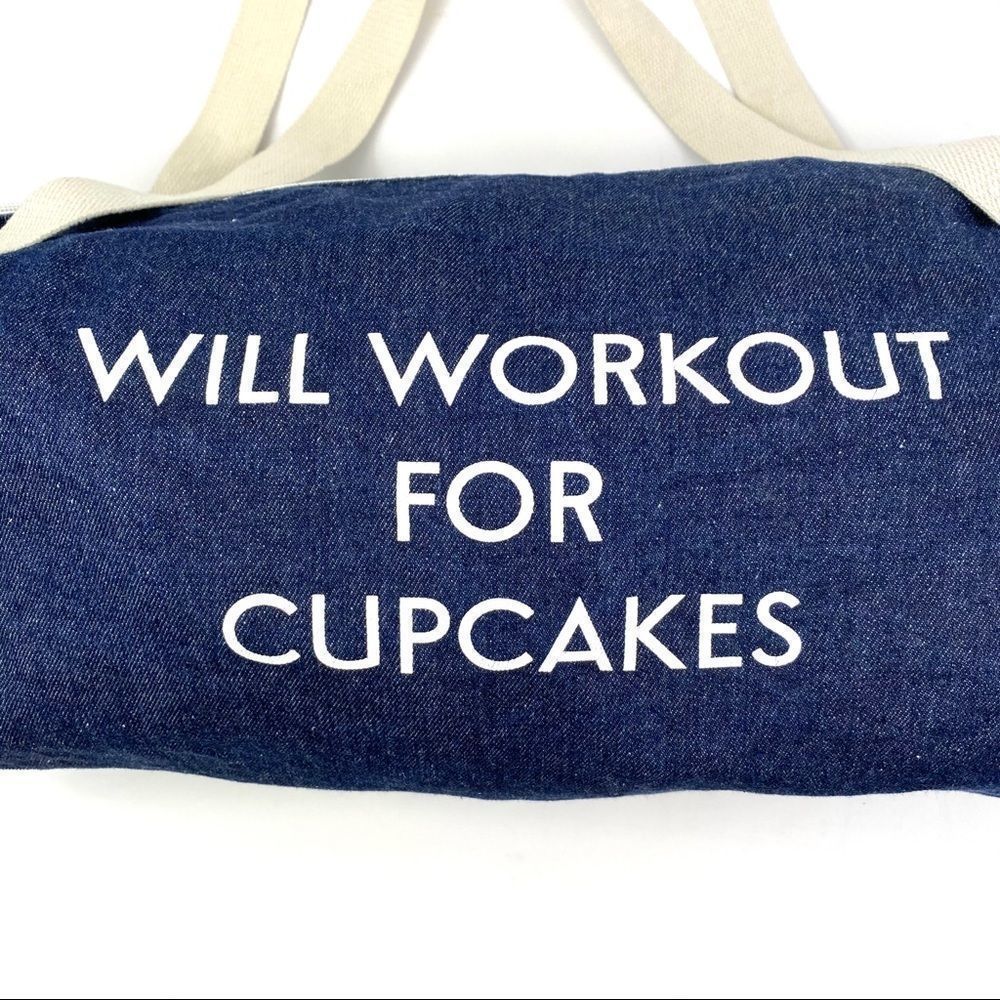 Will Workout For Cupcakes gym bag duffel bag lg - Picture 7 of 16